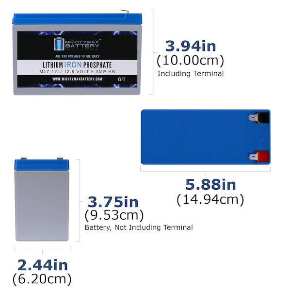 12V 7AH Lithium Replacement Battery For Linear AM3Plus Controller